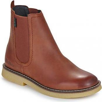 Kickers Women's KICK LOREL Mid Boots in Brown Leather