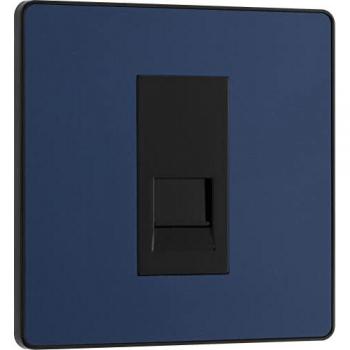 BG Evolve Matt Blue Single Socket for Telephones