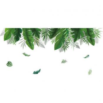 DIY Tropical Leaf Wallpaper Decals