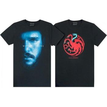 T-shirt Jon Snow draghi di ghiaccio e fuoco (Confezione da 2)