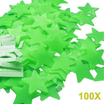 100pcs Kids Room Glow Stars Wall Stickers