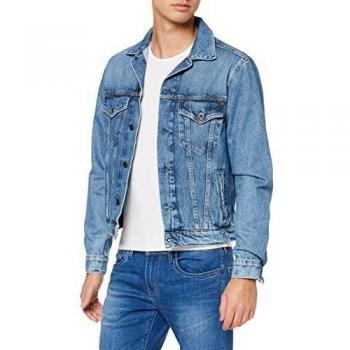 Pepe Jeans Pinner, Veste en Jean, Medium Used 000, Bleu