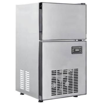 Distributeur de Cubes de Glace Vidaxl, Porte Métallique Argentée 43x40x71 cm