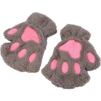 Guantes de Peluche Sin Dedos para Niñas