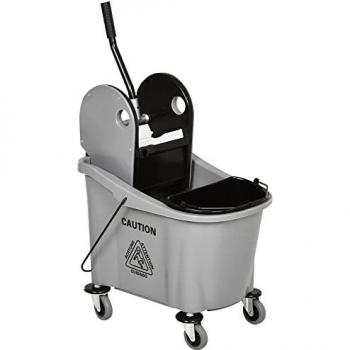 Cubo de fregona homcom pp, metal gris 54x41x91.5 cm 720-015gy