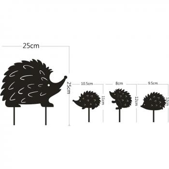 4 Pcs Metal Hedgehog Garden Ornaments