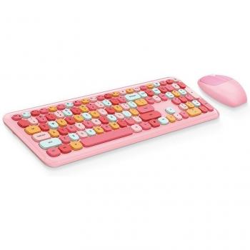 Mofii Purple Wireless Keyboard and Mouse Combo