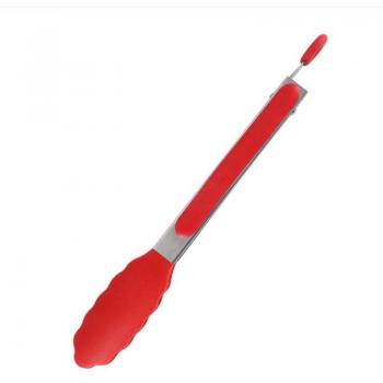 Red Silicone Cooking Tongs and Oil Brush