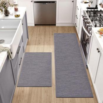 Pavimento Antiscivolo in Gomma 45x120 cm – Grigio, Lavabile, Per Cucina e Ufficio