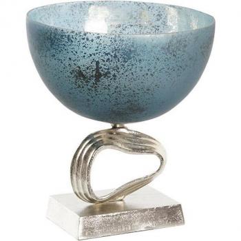 Dkd Kristall‑Tisch – Silber/Blau – 24x24x26 cm (Home Decor)