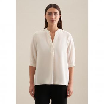 Klassische Bluse „Schwarze Rose“ – Tunika Uni, Größe XXL, 100% Polyester