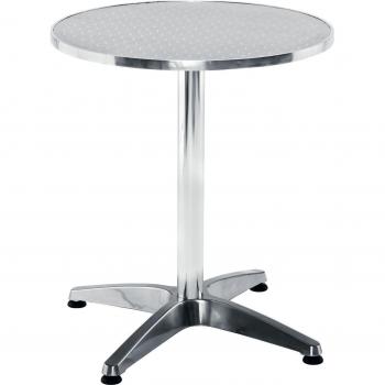 Aluminum Round Bistro Court Table for Indoor/Outdoor Use