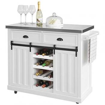 Plan de travail en acier inox SoBuy FKW94-W