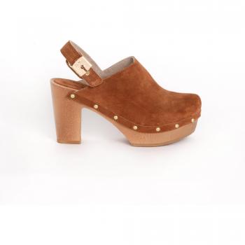 Sabot à talon marron SCHOLL Femme