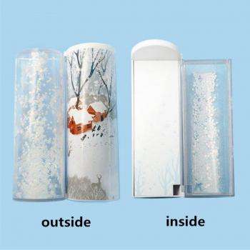 Porte-crayon Kawaii Bling Bling pour École avec Calculatrice