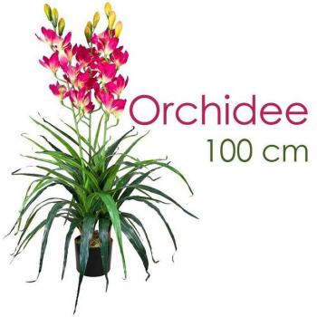 Kunstblume Orchidee Rosa im Topf