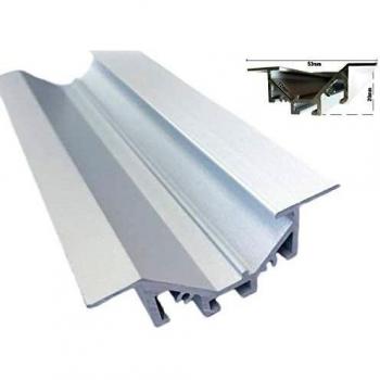 Profilo Alluminio Incasso Luce Asimmetrica Bianco 1 Metro