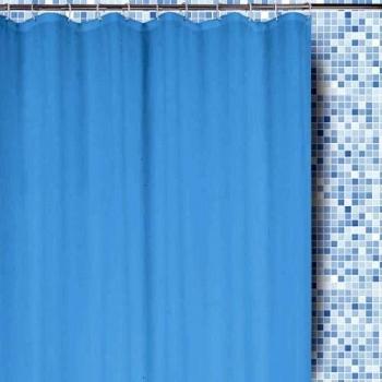 Rideau de douche en PVC bleu 180 x 200 cm