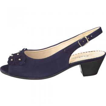 Gabor Fashion 26.574‑36 Damen Velours-Sandale „WeiteH Blau“