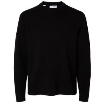 Maglione SLHTELLER FN Relaxed Crew Neck – Nero