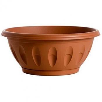 Vaso per piante con sottovaso, 60 cm, Terracotta