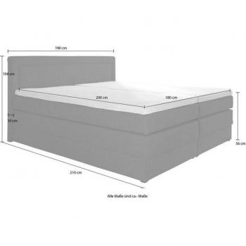 Hapo Premium Boxspringbett, ausziehbarer Bettkasten