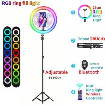 Ring Light 10 RGB – Support mobile et télécommande intégrée