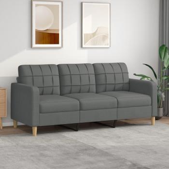 VidaXL B-Ware Sofa 3-Sitzer Stoff Dunkelgrau