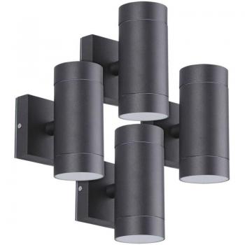 Arum 4 Apliques Negra Venice Doble Haz – IP54