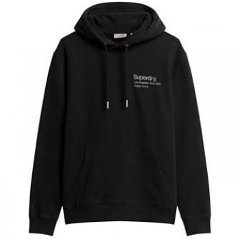 Superdry Sudadera Libre con Capucha Core City Negra