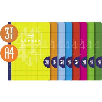 LIBRETA A4 3MM TAPA CARTONCILLO LAMELA COLORES SURTIDOS