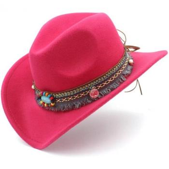 Casquette de Cowgirl en Laine pour Enfant
