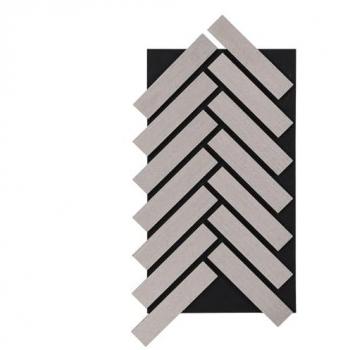 Spina di Pesce Rovere Grigio Home Deluxe – Set da 9, Dimensioni 80x40cm