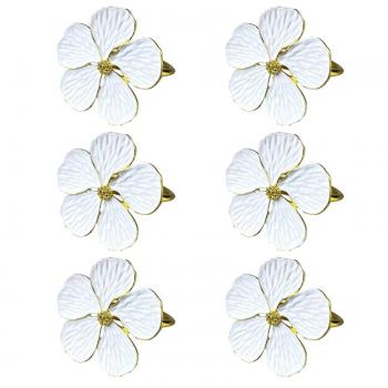 Anillos de Servilleta de Flores para Bodas 6 Piezas