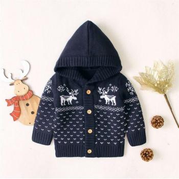 Baby Elk Hooded Sweater Outfit