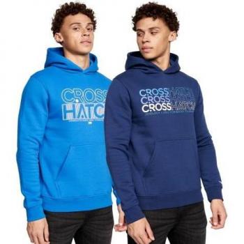 Felpa con Cappuccio Uomo Crosshatch Larmen (2 Pezzi) M Blu/Navale