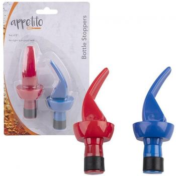 Appetito Drink Preservers 2-Pack (Red/Blue)