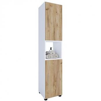 Mensola alta bagno Fiandra rovere bianco