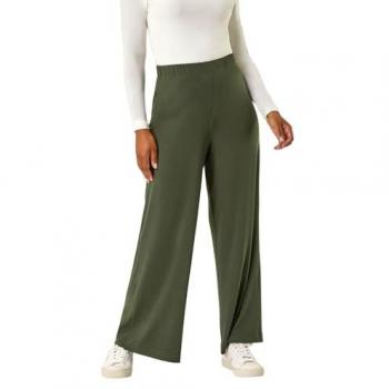 Short de pantalon élargi à taille stretch, vert, taille S – Roman