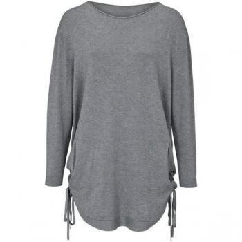 HEINE Damen Longpullover in Grau