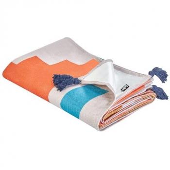 Coperta per picnic geometrica multicolore 150 x 200 cm con cinturino