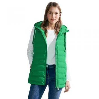 Cecil Gilet long femme à capuche vert, taille M