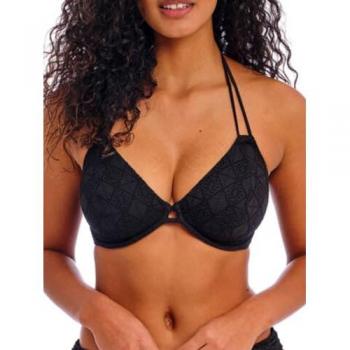 Haut de maillot de bain noir Freya Nomad Nights 100D avec bretelle nouée au cou