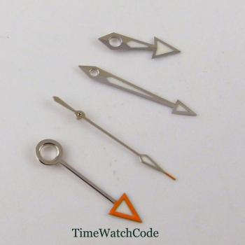 Pièces de rechange Mingzhu 3804 Miyota 821A – GMT, Argent, Rouge Orange