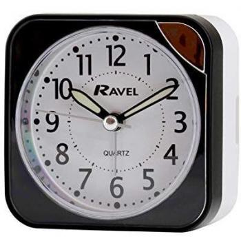 Albany Portable Black Alarm Clock