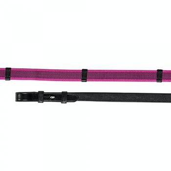 Black/Pink Shires Velociti GARA Grip Reins (48 x 5/8)