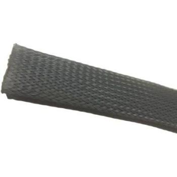 Gaine Tressée 25mm en PET Gris