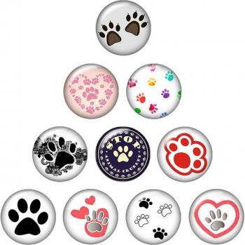 Kit de cabochons ronds en verre 10 pièces 12mm/18mm/20mm/25mm