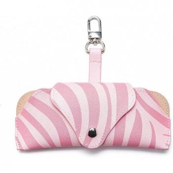 Étui à lunettes en cuir PU motif zèbre