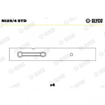 Standard-Nockenwellenlager GLYCO N125/4